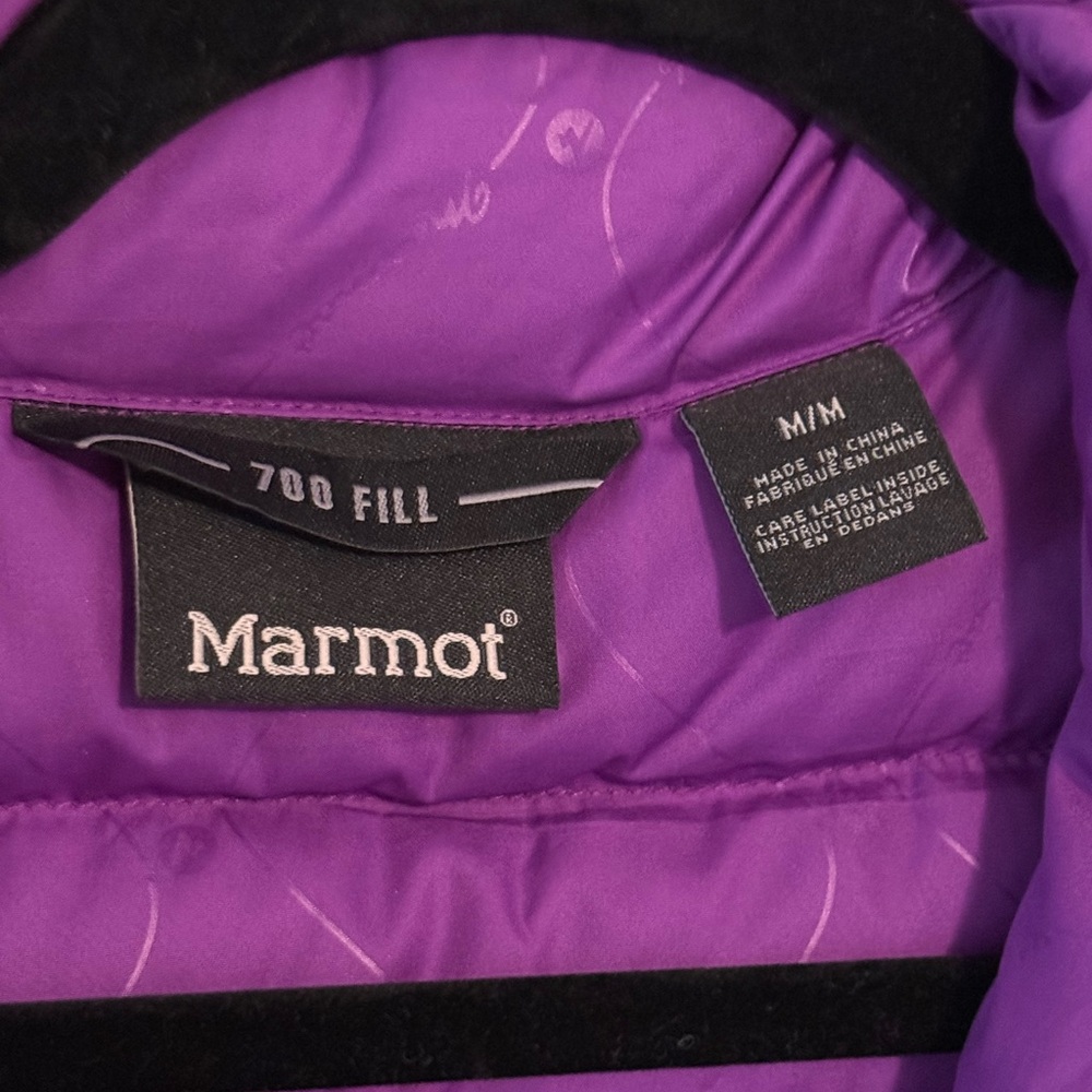 Marmot Womens Bright Purple Quilted Down Puffer Jacket - Picture 8 of 8